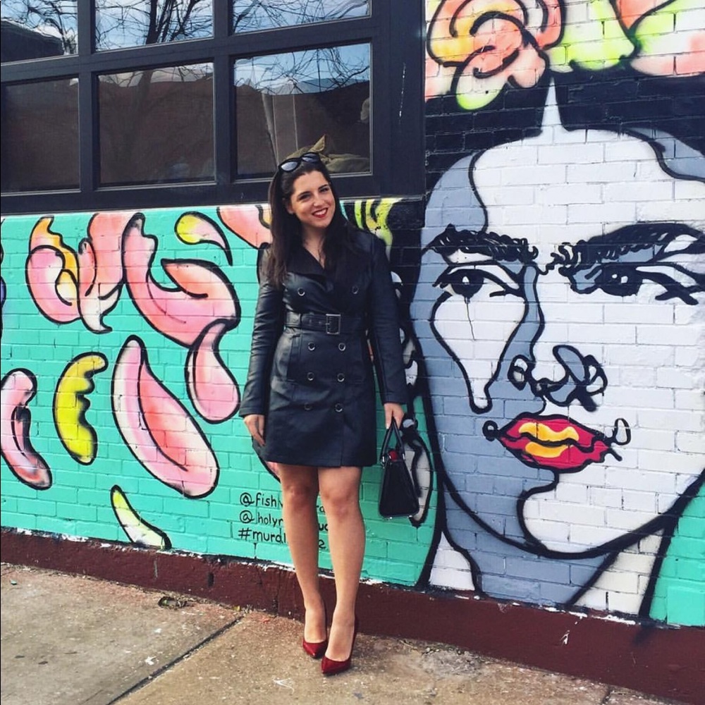 Bebe faux leather coat